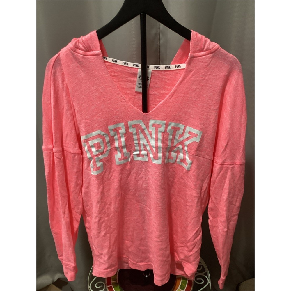 Victorias Secret PINK Womens Small Soft Pink Lightweight‎ Pullover Hoodie Top